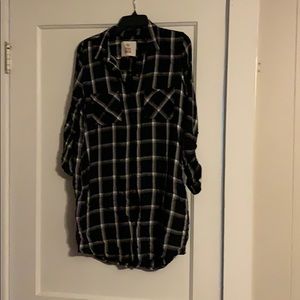 Plaid shirt dress